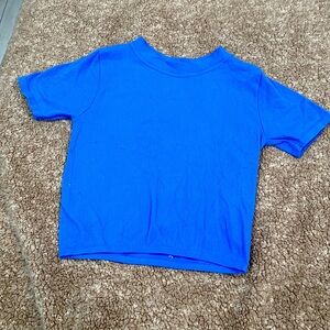 Blue ribbed t shirt